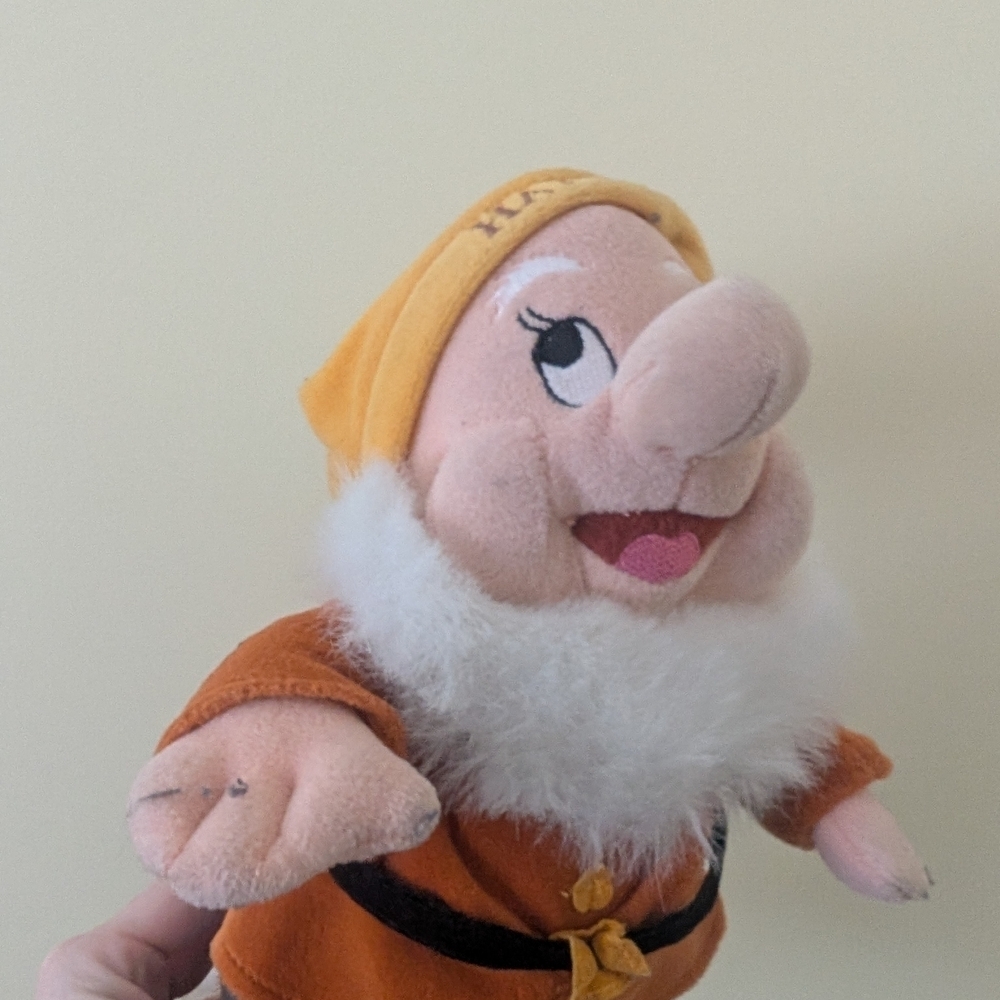 Disney Snow White happy Dwarf Plush with Brown Boots - Picture 3 of 7